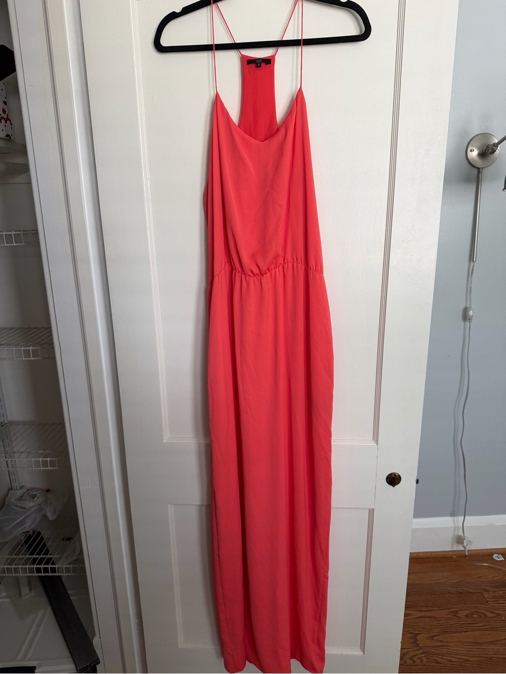 Tibi Coral Spaghetti-Strap Maxi Dress - 2010s